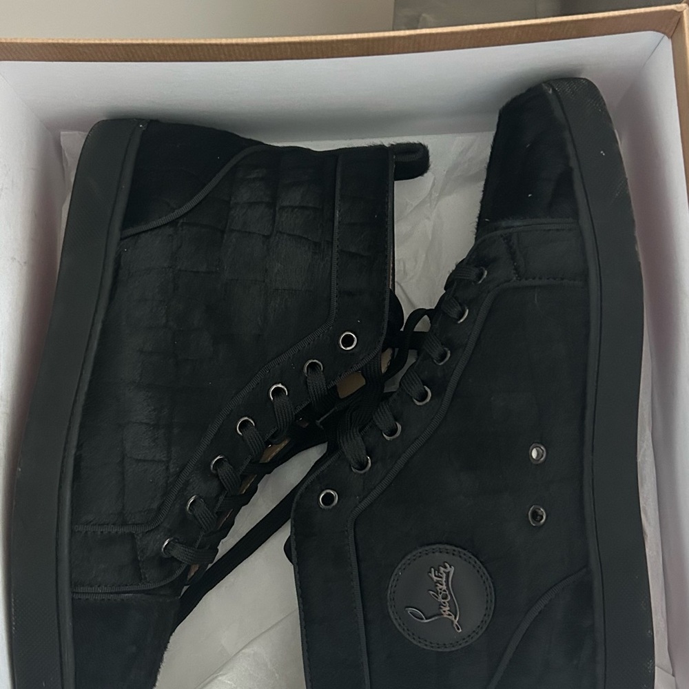 Christian Louboutin Black High-Top Sneakers